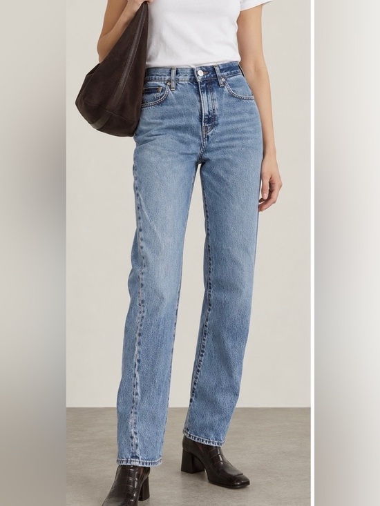 Toteme Denim - TOTEME Twisted Seam Denim Full Length Jeans Blue Size 26/32